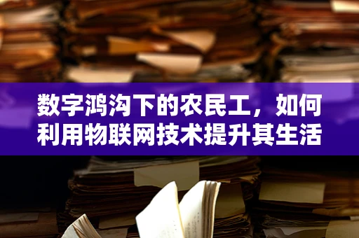 数字鸿沟下的农民工，如何利用物联网技术提升其生活与工作质量？