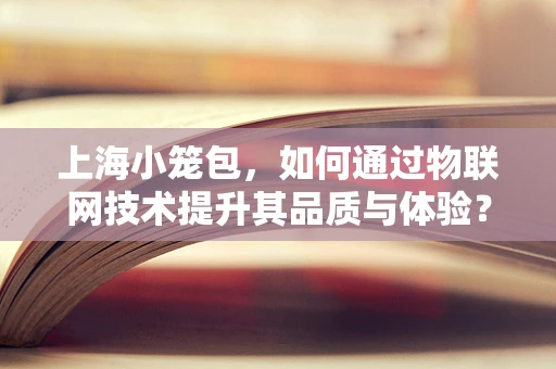 上海小笼包，如何通过物联网技术提升其品质与体验？