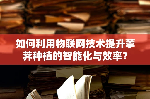 如何利用物联网技术提升荸荠种植的智能化与效率？