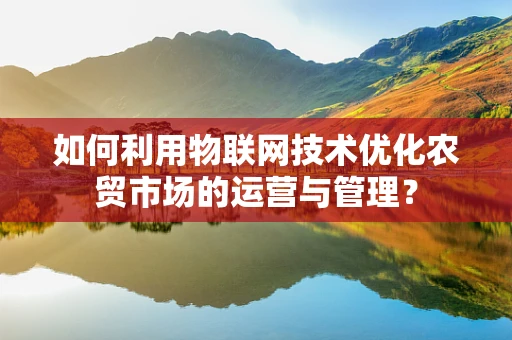 如何利用物联网技术优化农贸市场的运营与管理？