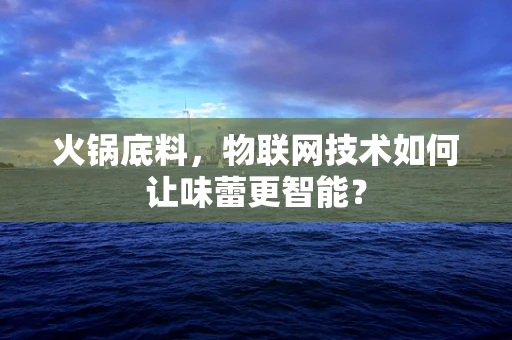 火锅底料，物联网技术如何让味蕾更智能？