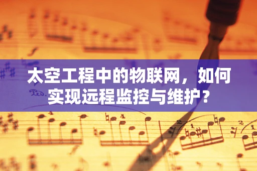 太空工程中的物联网，如何实现远程监控与维护？