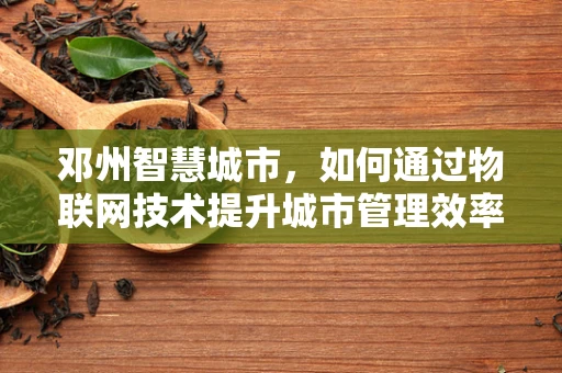 邓州智慧城市，如何通过物联网技术提升城市管理效率？