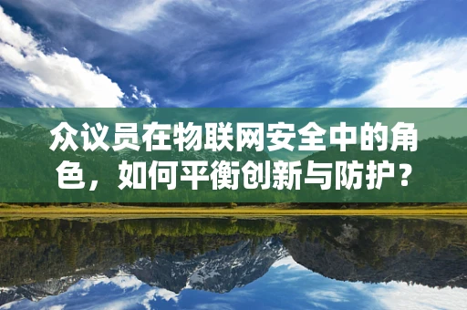 众议员在物联网安全中的角色，如何平衡创新与防护？