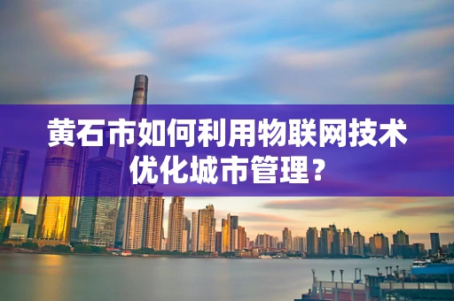 黄石市如何利用物联网技术优化城市管理？