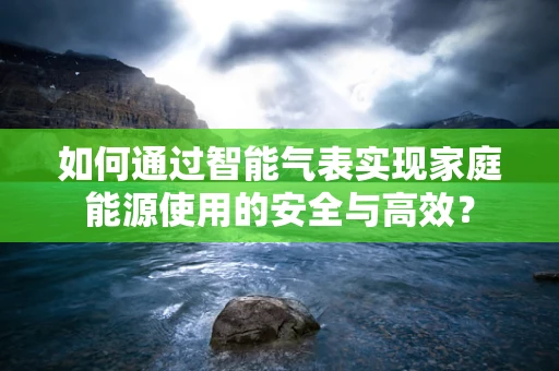 如何通过智能气表实现家庭能源使用的安全与高效？