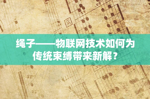 绳子——物联网技术如何为传统束缚带来新解？