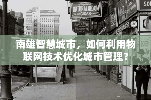 南雄智慧城市，如何利用物联网技术优化城市管理？