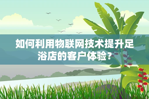 如何利用物联网技术提升足浴店的客户体验？