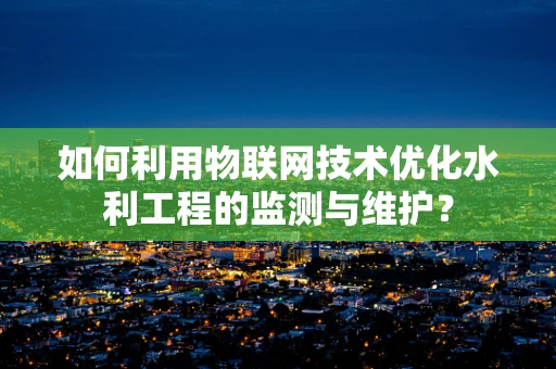 如何利用物联网技术优化水利工程的监测与维护？