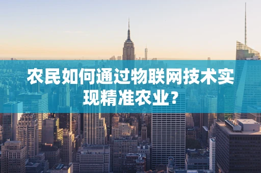 农民如何通过物联网技术实现精准农业？