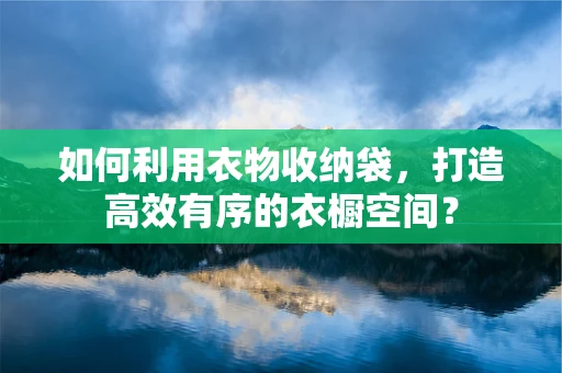 如何利用衣物收纳袋，打造高效有序的衣橱空间？