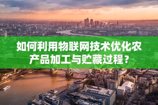 如何利用物联网技术优化农产品加工与贮藏过程？