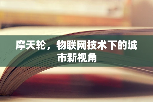 摩天轮，物联网技术下的城市新视角