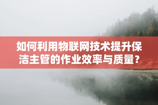 如何利用物联网技术提升保洁主管的作业效率与质量？