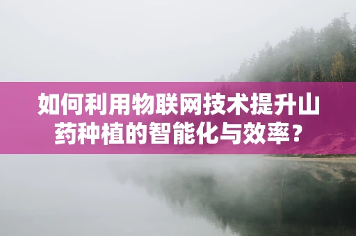 如何利用物联网技术提升山药种植的智能化与效率？