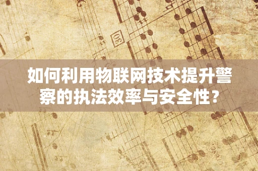 如何利用物联网技术提升警察的执法效率与安全性？